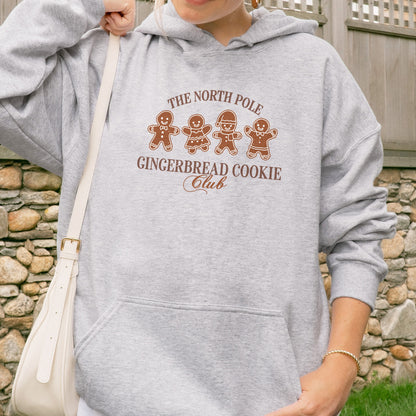 Gingerbread Cookie Club Hoodie: Vintage Holiday Hoodie