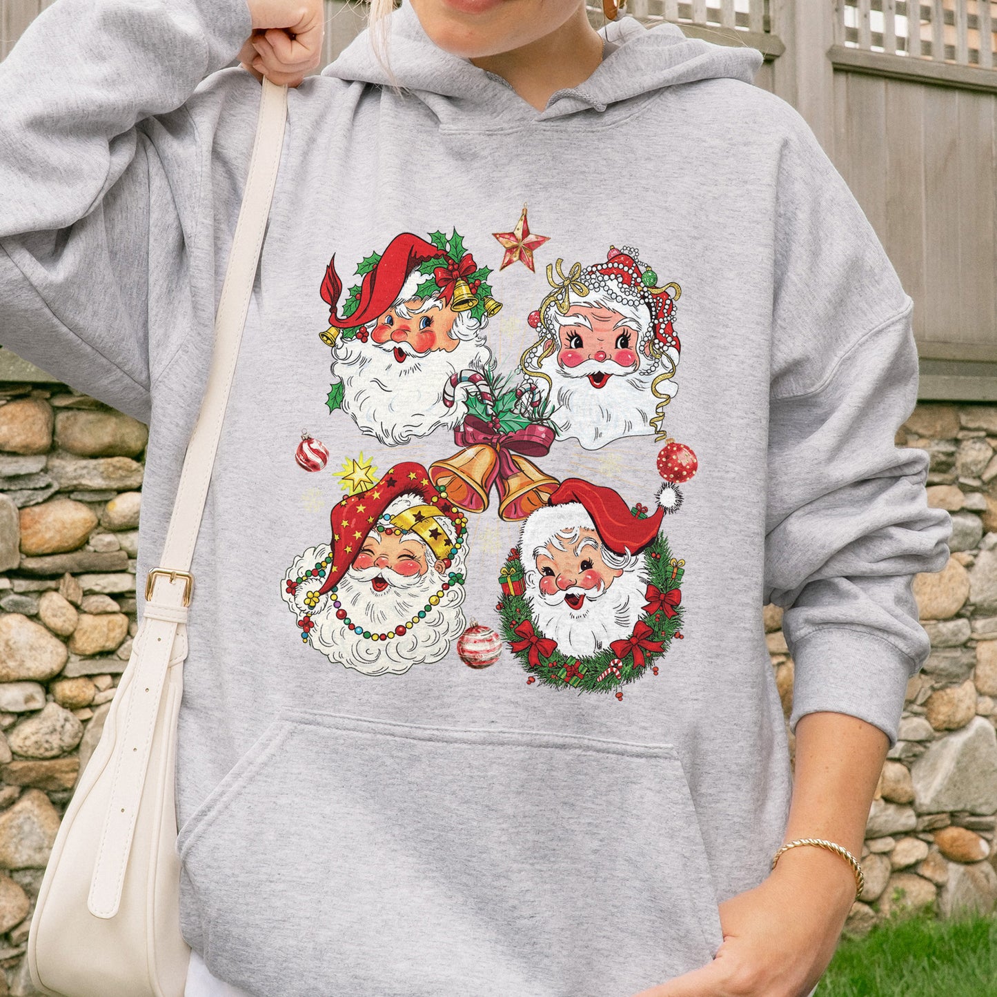 Vintage Santa Claus Retro Christmas Hoodie