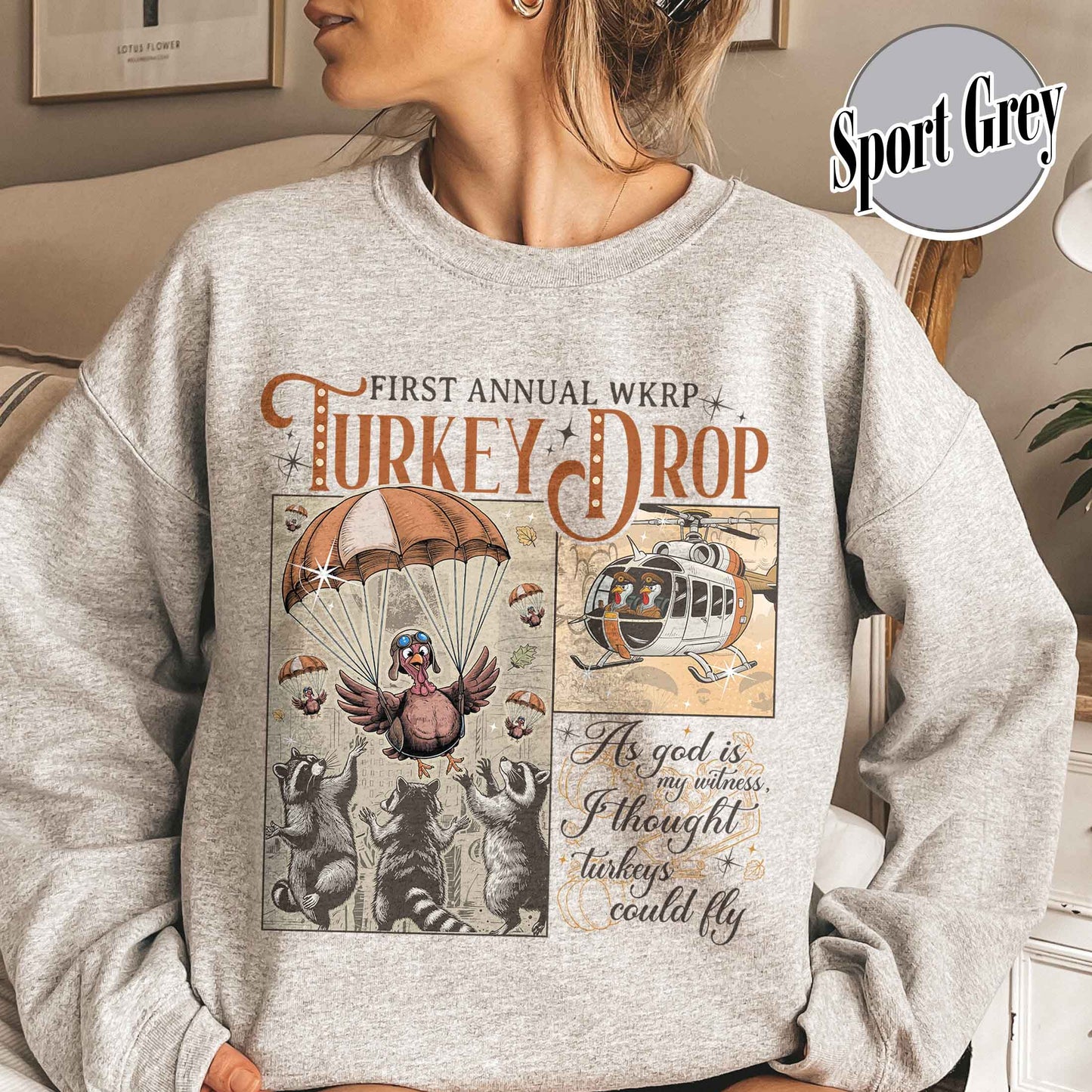 Turkey Drop Sweatshirt, First Annual Thanksgiving Day, Thanksgiving Sweatshirt, Thanksgiving Humorous Sweatshirt, Retro Pumpkin Season Sweatshirt, Fall Sweatshirt