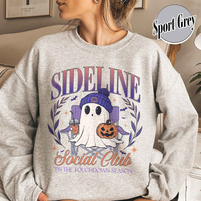 Custom Game Day Social Club Football Sweatshirt, Personalized Sideline Social Club Football Sweatshirt