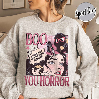 Halloween Sweatshirt, Boo Your Horror Halloween Sweatshirt, Horror Sweatshirts, Halloween Gift, Stay Spooky Sweatshirt