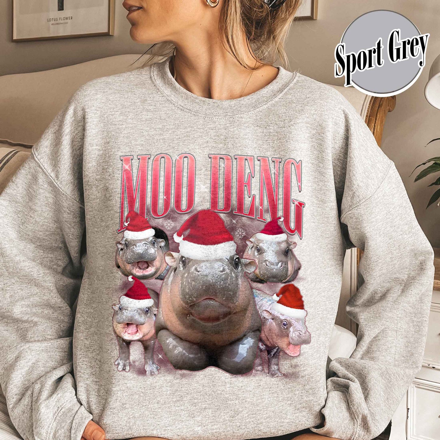 Moo Deng Meme Sweatshirt, Baby Hippo Sweatshirt, Zoo Baby Hippo Sweatshirt, I Love Moo Deng Sweatshirt, Moo Deng Fan Club Sweatshirt, Hippo Lover Sweatshirt, Moo Deng I Love You