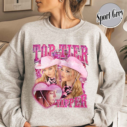 Custom Bootleg Sweatshirt, Top Tier Yapper Custom Sweatshirt, Custom Vintage Retro Sweatshirt