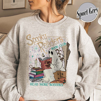 Bookish Sweatshirt, Acotar Ghost Sweatshirt, Book loverHalloween Sweatshirt, Spooky Ghost Skeleton Sweatshirt