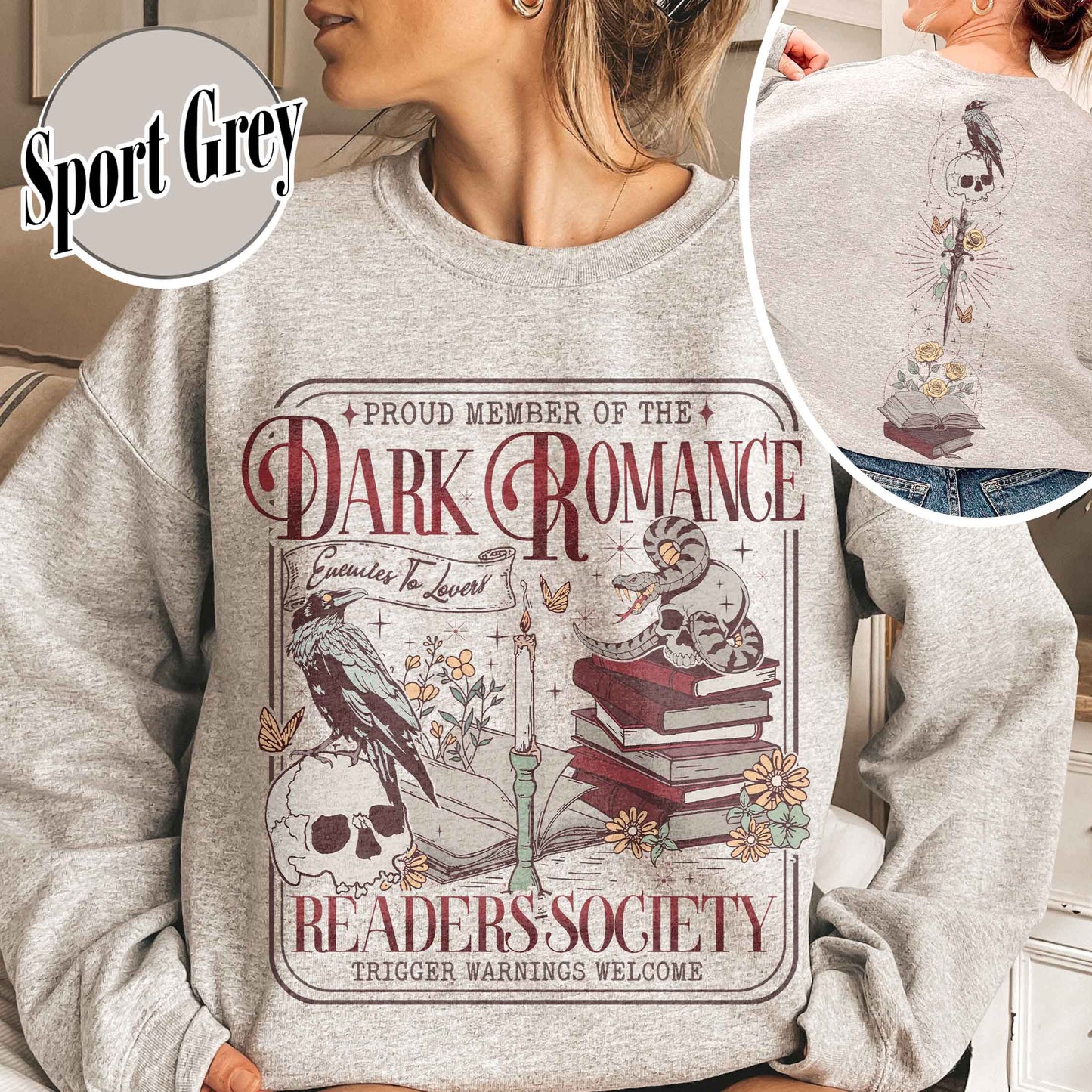 Dark Romance Book Club Sweatshirt, Good Girls Read Dark Romance Sweatshirt, Dark Romance Social Club, Dark Romance Era, Dark Romance Gift, Book Lover