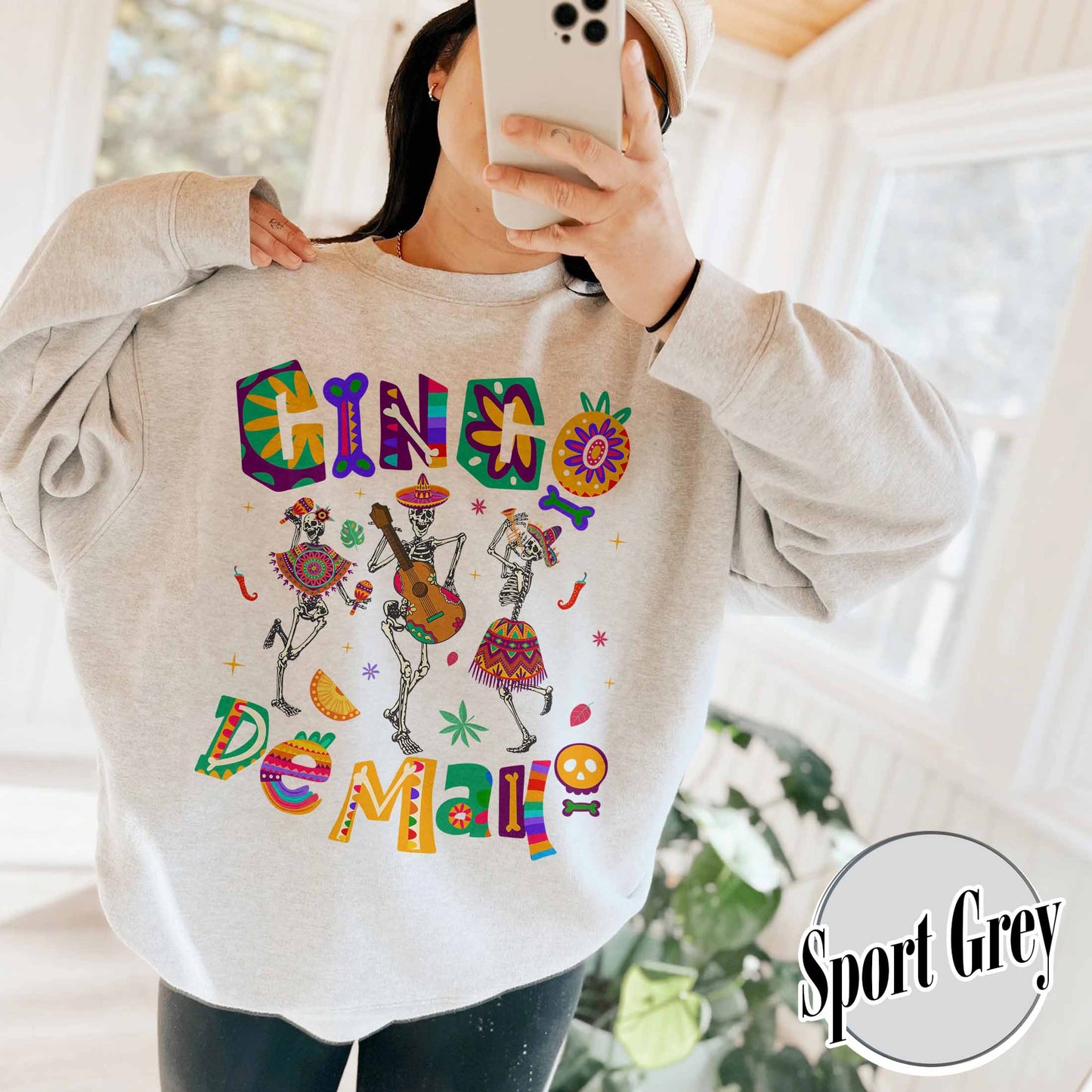 Cinco De Mayo Sweatshirt, Skeleton Dabbing, Skeleton Cinco De Mayo,Taco Sweatshirt, Lets Fiesta Sweatshirt,Mexican Fiesta,