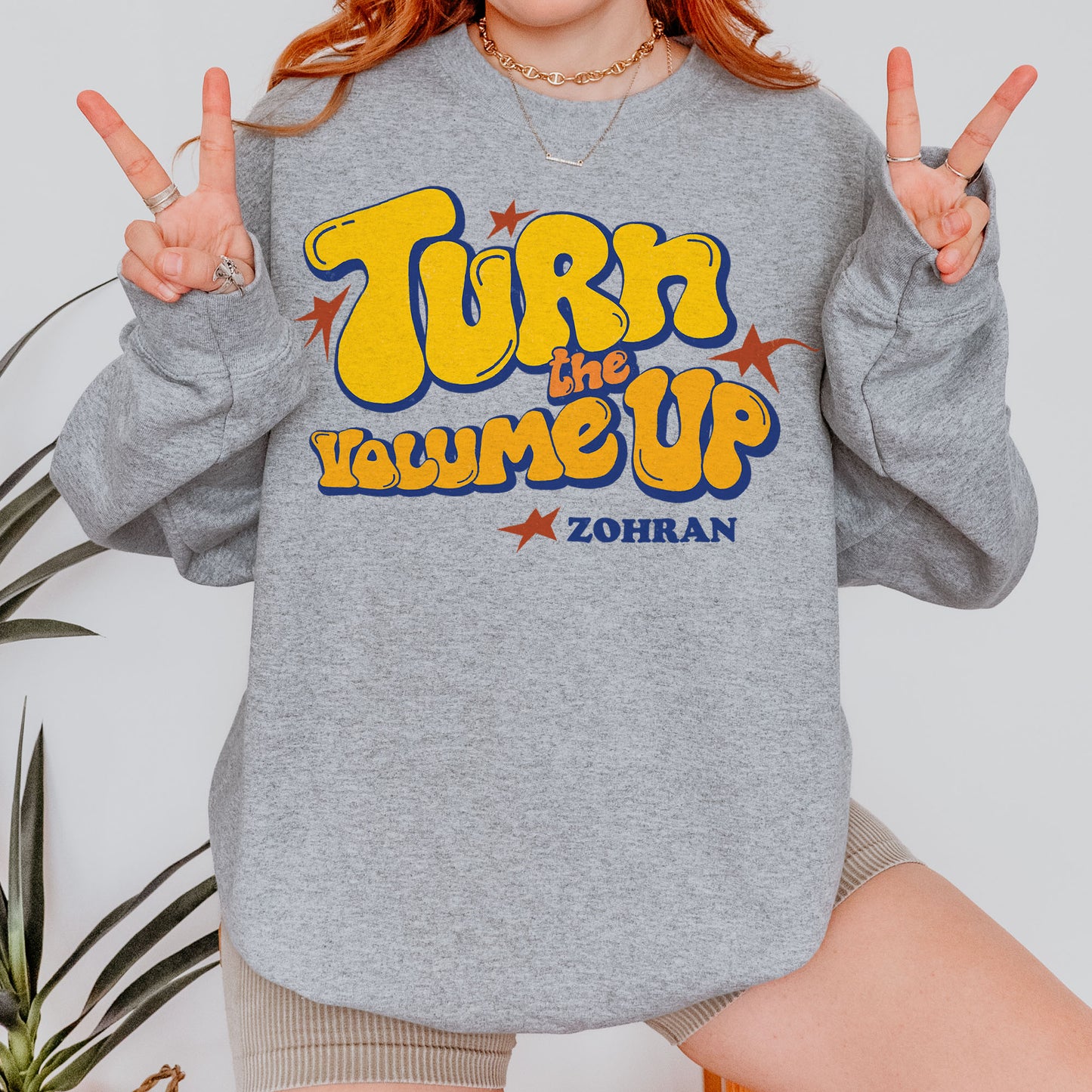 Turn the Volume Up, Zohran Mamdani, Zohran NYC Mayor, Progressive, Liberal, NYC 2026, Democracy Sweatshirt