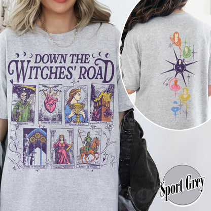 Down The Witches Road Sweatshirt,Wicca Green Witch Shirt,Down The Witches Road Tarot Cards Shirt,Witch Coven Shirt,All Along Shirt,Witches Shirt