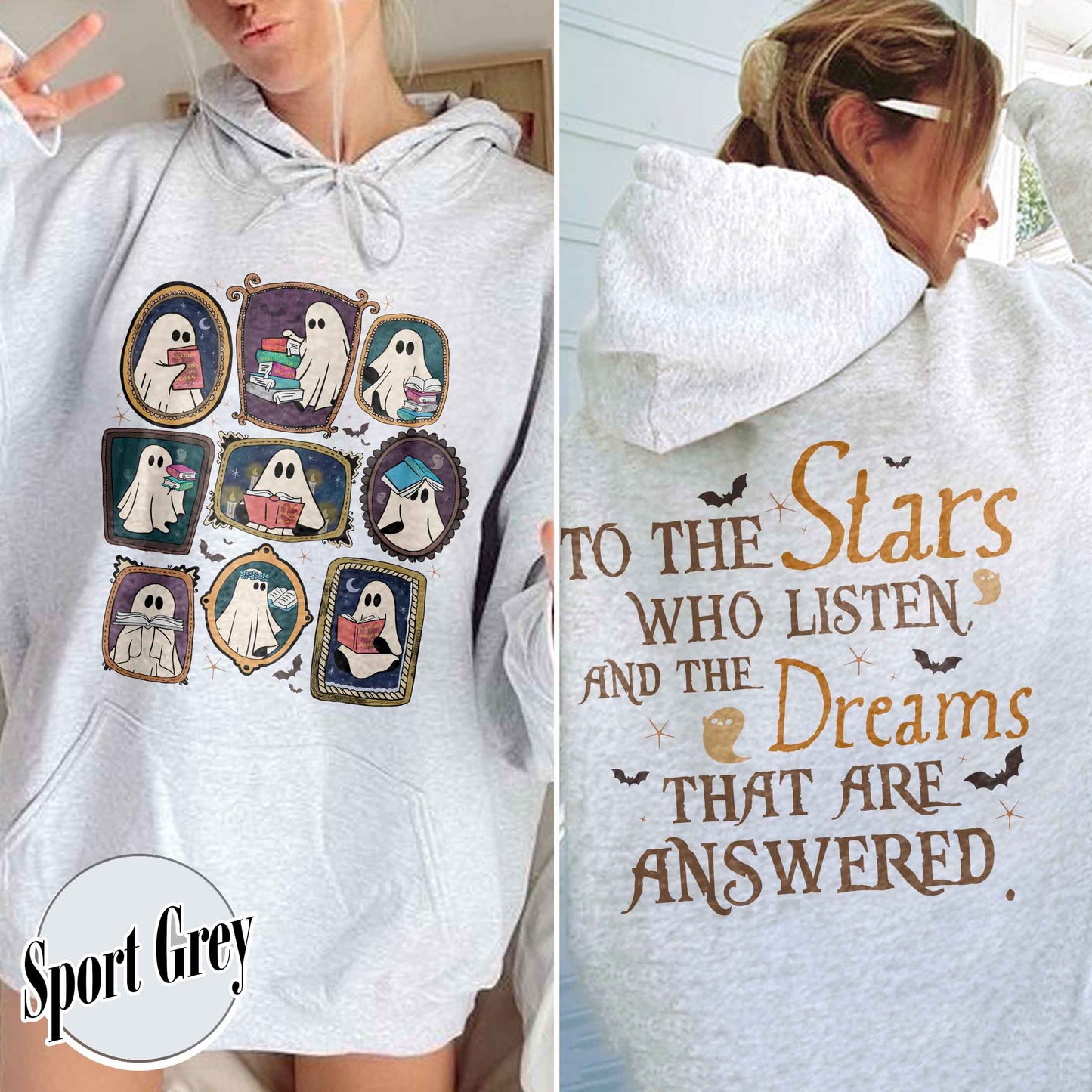 Bookish Hoodie, Throne of Glass Hoodie, SJM ACOTAR Hoodie, Book Ghosts Hoodie, Sjm Halloween Hoodie