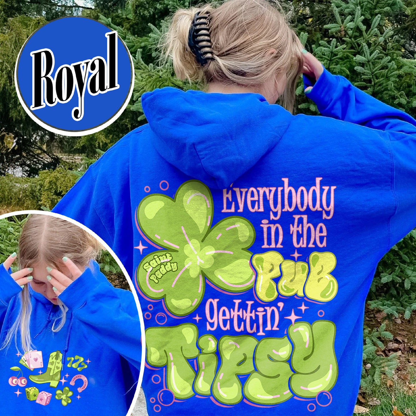 St Patrick’s Day Hoodie, Everybody in the Pub Getting Tipsy Hoodie