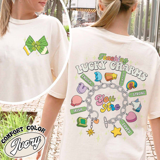 St Patrick's Day Comfort Colors Shirt,Teaching Lucky Charms Shirt, Lucky Teacher Shirt, Teacher Gift