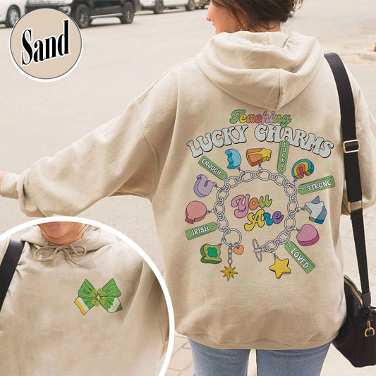 St Patrick's Day Hoodie,Teaching Lucky Charms Hoodie, Lucky Teacher Hoodie, Teacher Gift