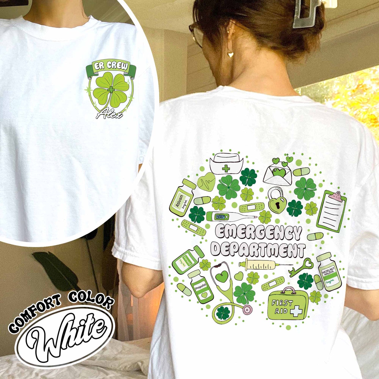 St Patrick's Day Emergency Department Comfort Colors Shirt,Custom ER Crew,ER Patricks Day Shirt,Emergency Room