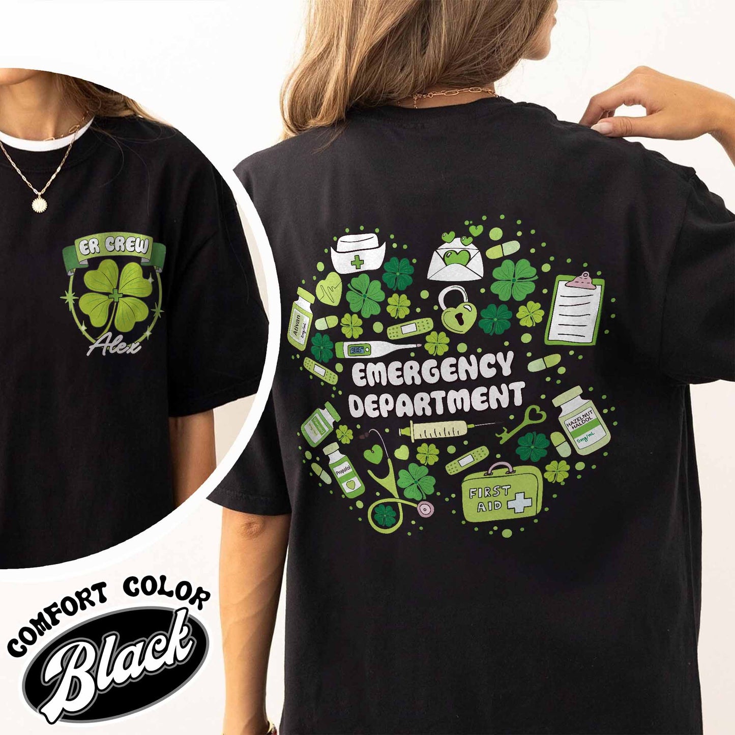 St Patrick's Day Emergency Department Comfort Colors Shirt,Custom ER Crew,ER Patricks Day Shirt,Emergency Room