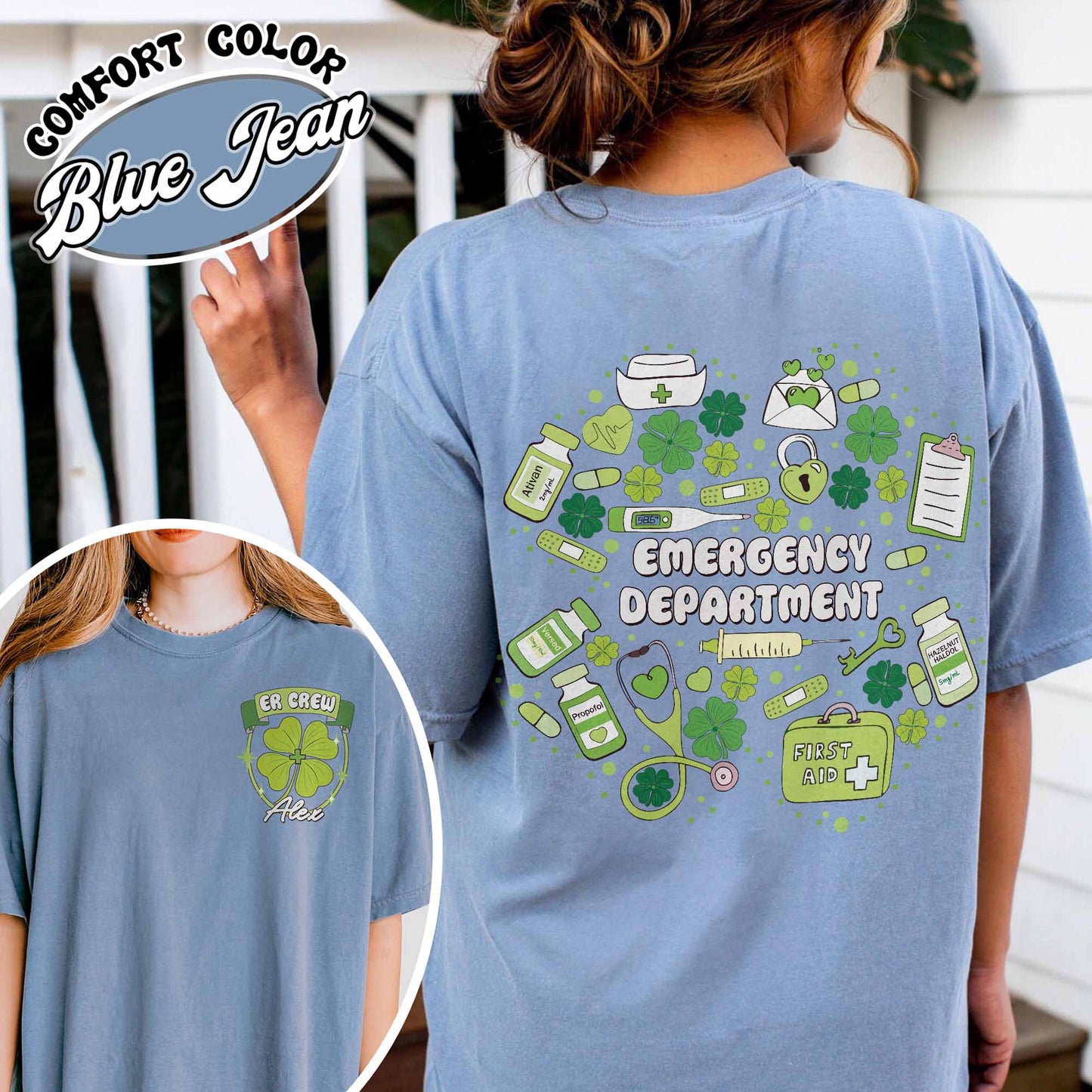 St Patrick's Day Emergency Department Comfort Colors Shirt,Custom ER Crew,ER Patricks Day Shirt,Emergency Room