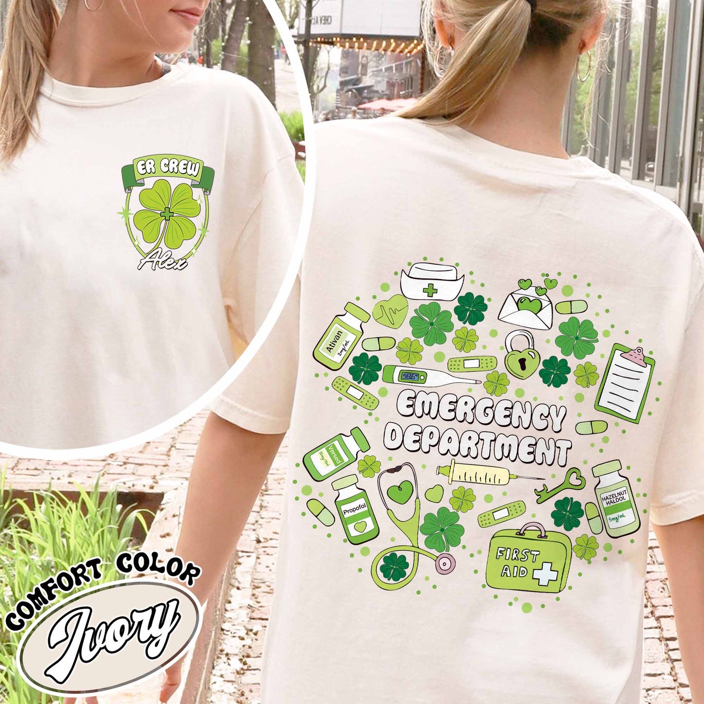 St Patrick's Day Emergency Department Comfort Colors Shirt,Custom ER Crew,ER Patricks Day Shirt,Emergency Room
