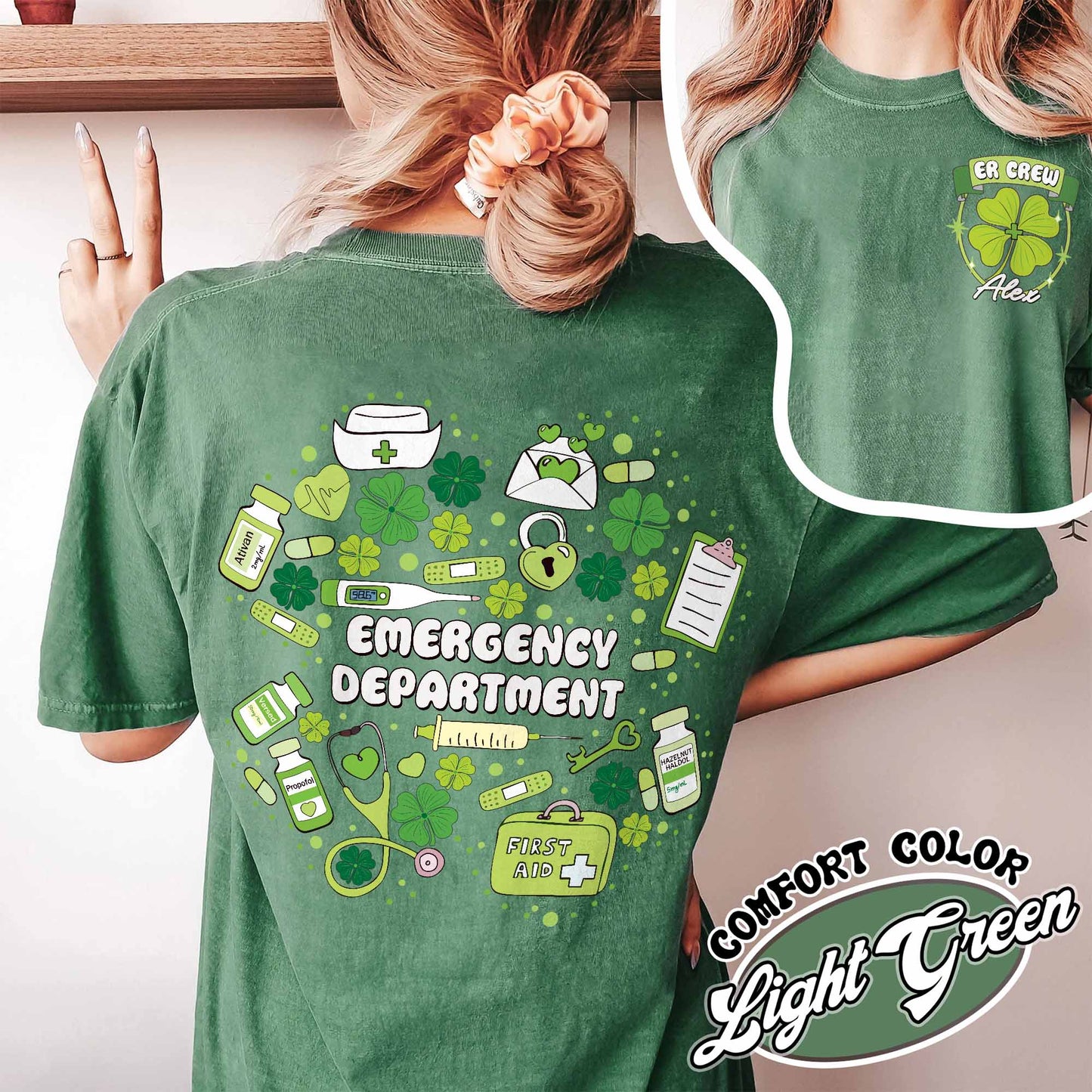 St Patrick's Day Emergency Department Comfort Colors Shirt,Custom ER Crew,ER Patricks Day Shirt,Emergency Room