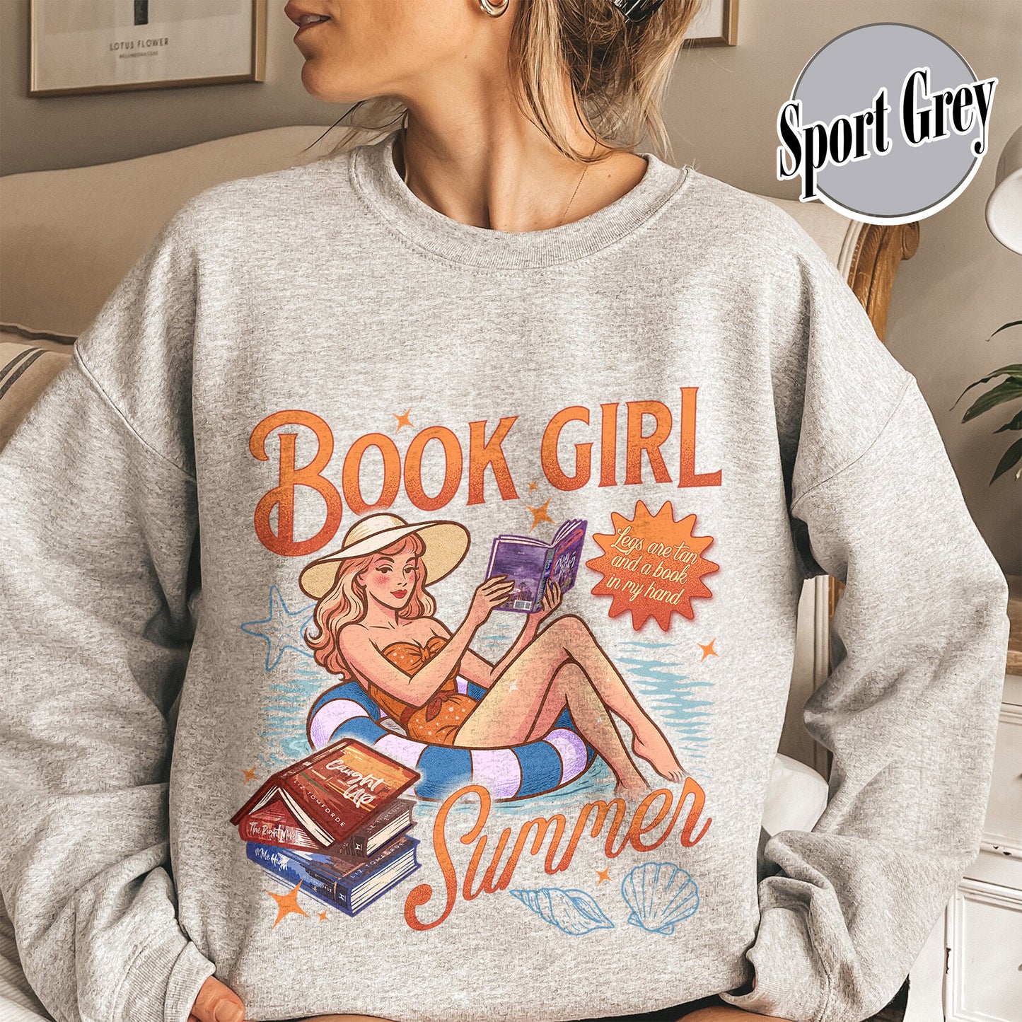 Summer Book Sweatshirt, Book Girl Summer Windy City Series Sweatshirt, Hot Girl Summer Sweatshirt