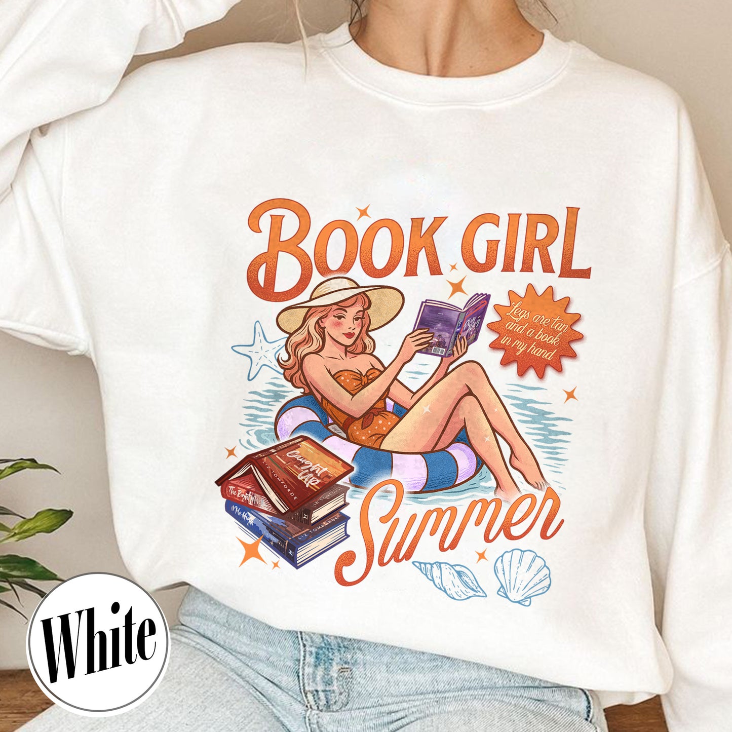 Summer Book Sweatshirt, Book Girl Summer Windy City Series Sweatshirt, Hot Girl Summer Sweatshirt