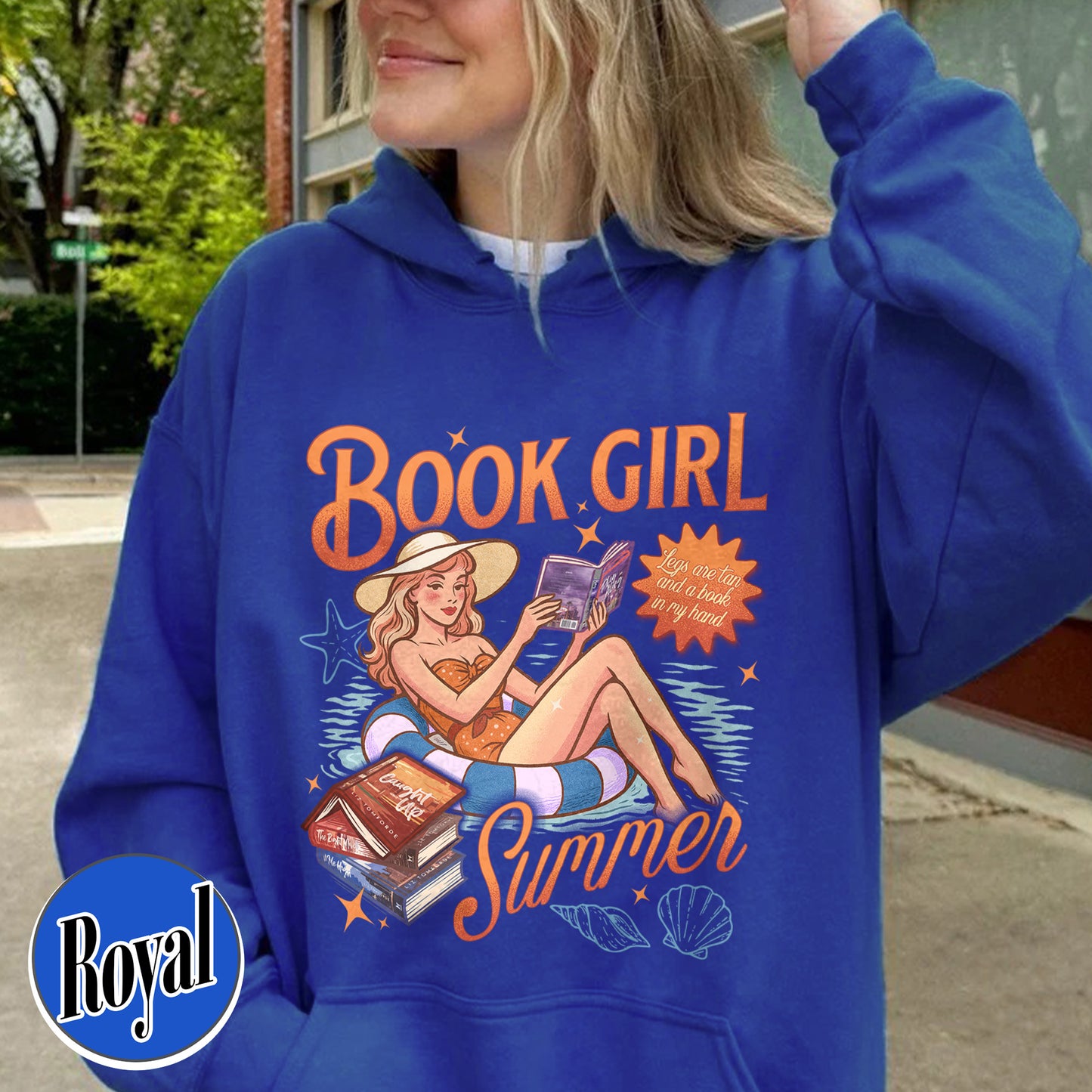 Summer Book Hoodie, Book Girl Summer Windy City Series Hoodie, Hot Girl Summer Hoodie
