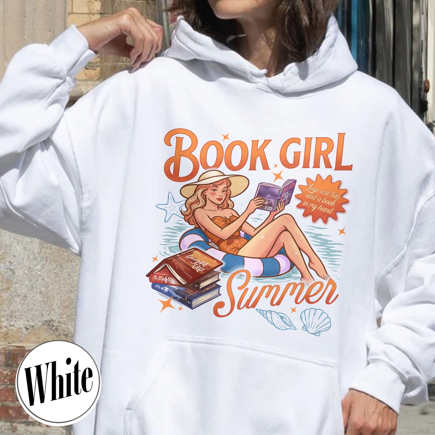 Summer Book Hoodie, Book Girl Summer Windy City Series Hoodie, Hot Girl Summer Hoodie