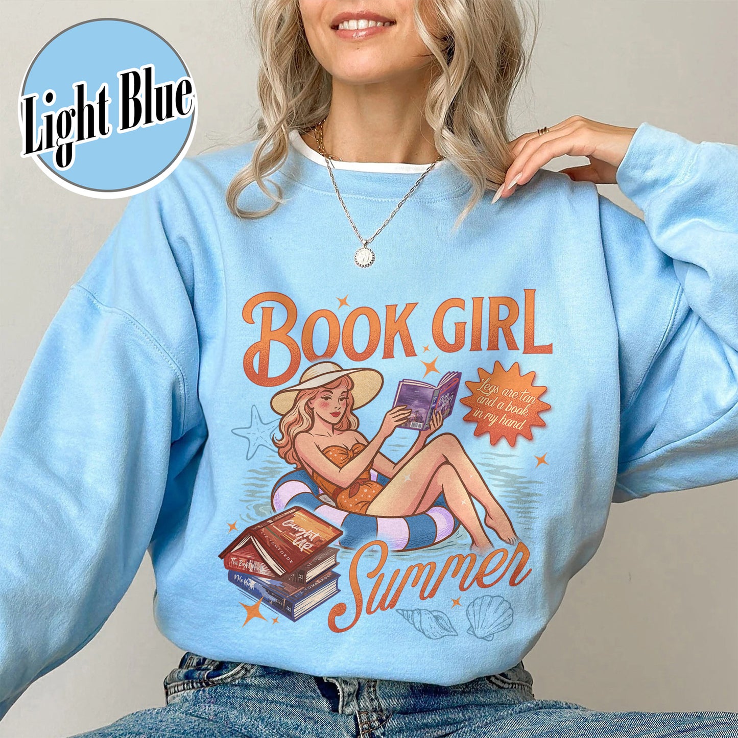 Summer Book Sweatshirt, Book Girl Summer Windy City Series Sweatshirt, Hot Girl Summer Sweatshirt