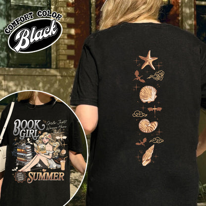 Summer Comfort Color Shirt, Aesthetic Book Girl Summer Shirt, Girls Just Wanna Have Sun Shirt