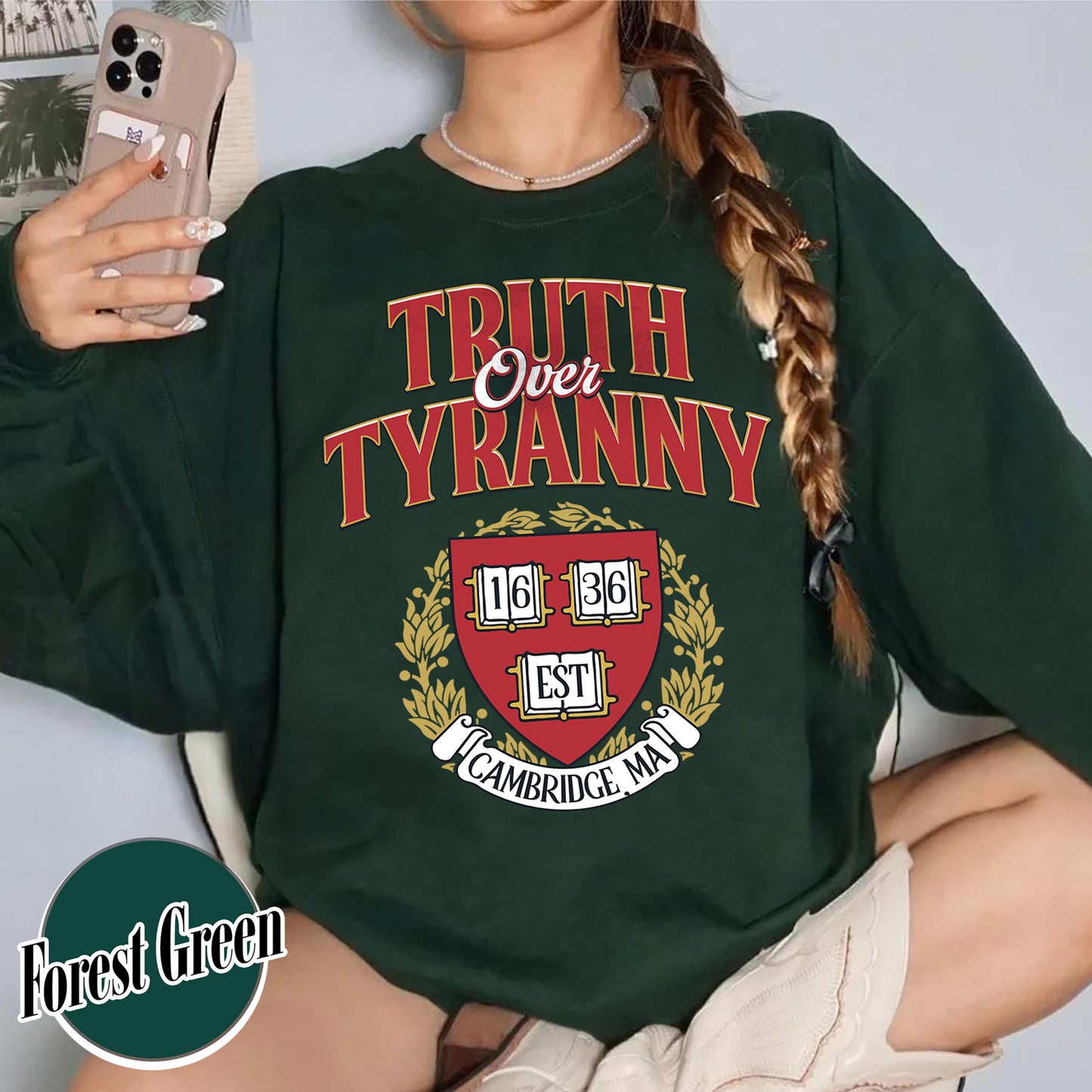 Support University Sweatshirt, Truth Over Tyranny Sweatshirt, Protect Higher Education Academic Sweatshirt