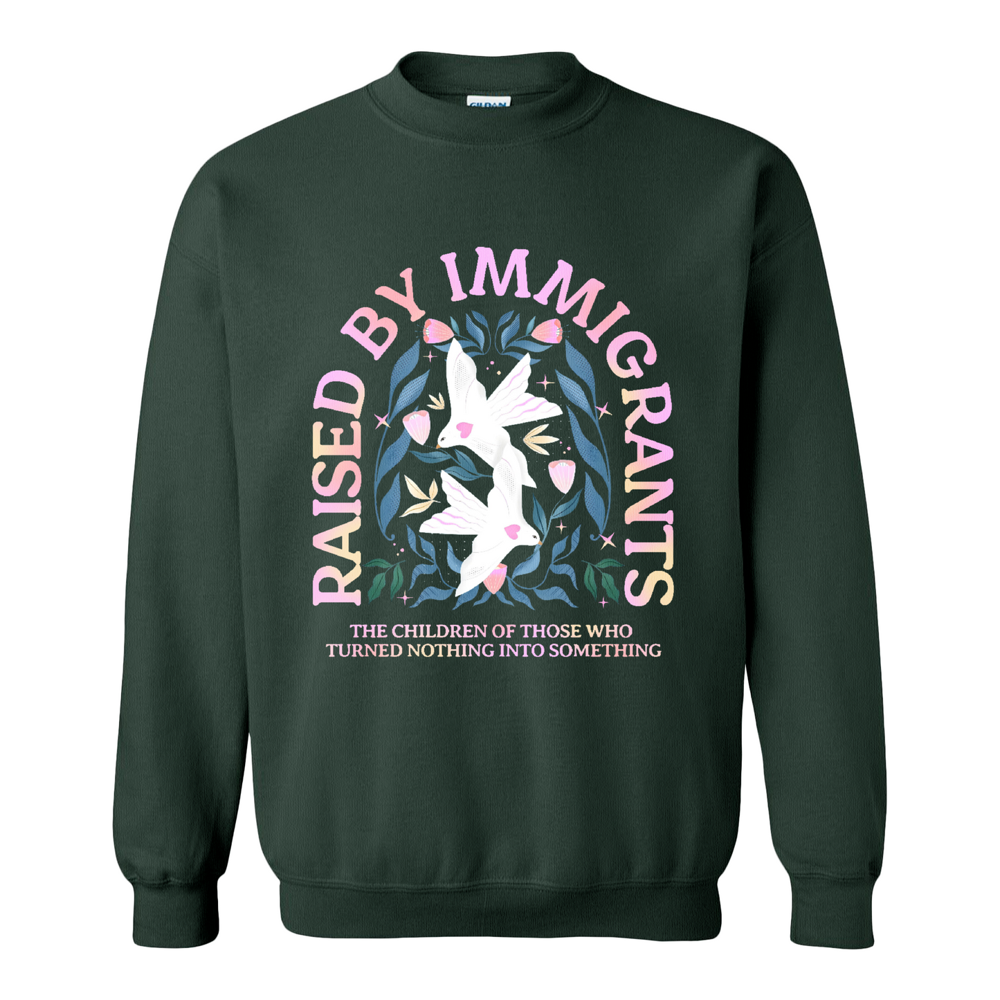 Support Immigrants Sweatshirt, Raised by Immigrants Sweatshirt, Immigrants Make America Great Sweatshirt
