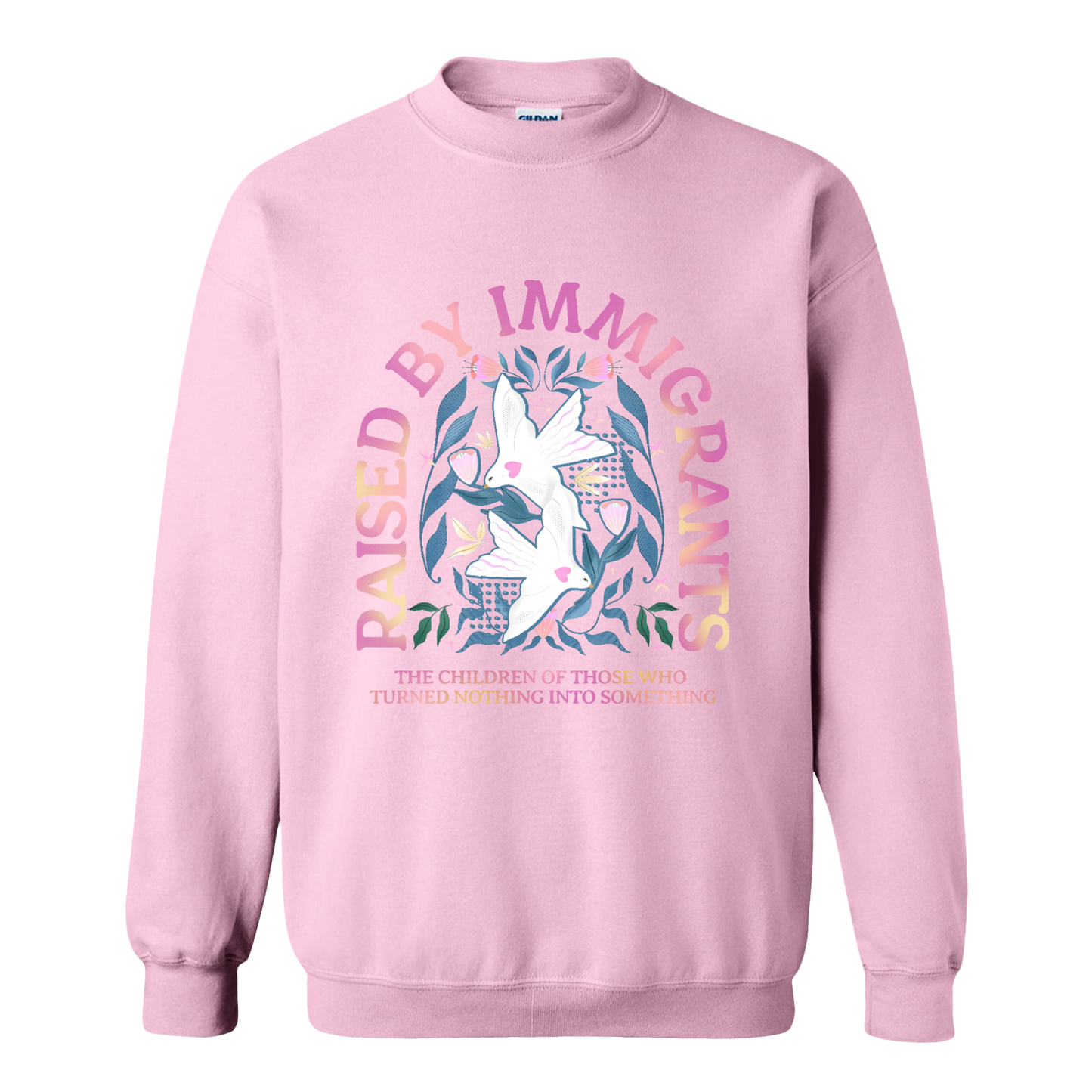 Support Immigrants Sweatshirt, Raised by Immigrants Sweatshirt, Immigrants Make America Great Sweatshirt