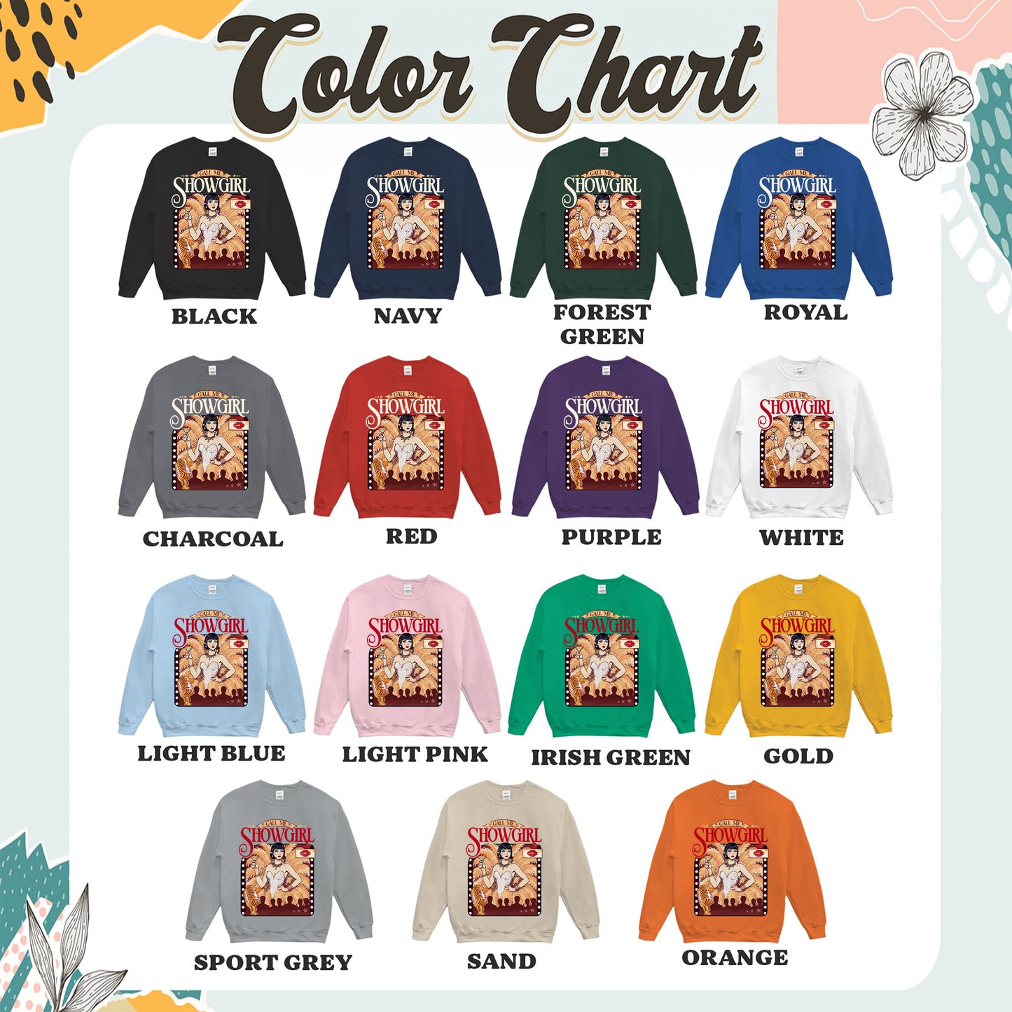 Call Me Showgirl Sweatshirt, Retro Showgirl Era Sweatshirt, Vintage Showgirl Sweatshirt, Trendy Fan Gift Top