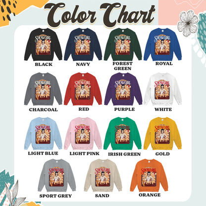 Call Me Showgirl Sweatshirt, Retro Showgirl Era Sweatshirt, Vintage Showgirl Sweatshirt, Trendy Fan Gift Top