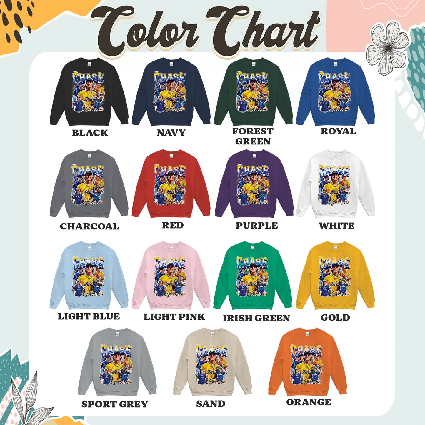 Baseball Sweatshirt, Personalized Photos Baseball Player Sweatshirt, Custom Bootleg Baseball Sweatshirt