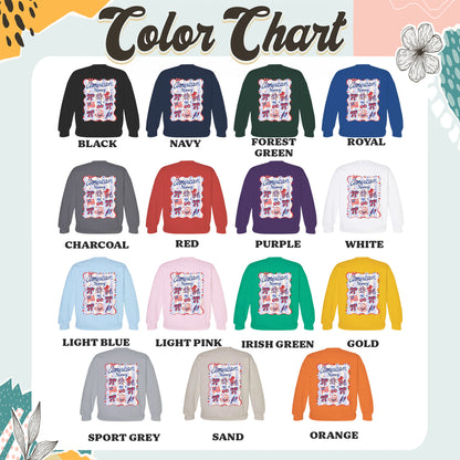 4th of July Sweatshirt, American Honey Coquette Sweatshirt, Girly Independence Day USA Sweatshirt