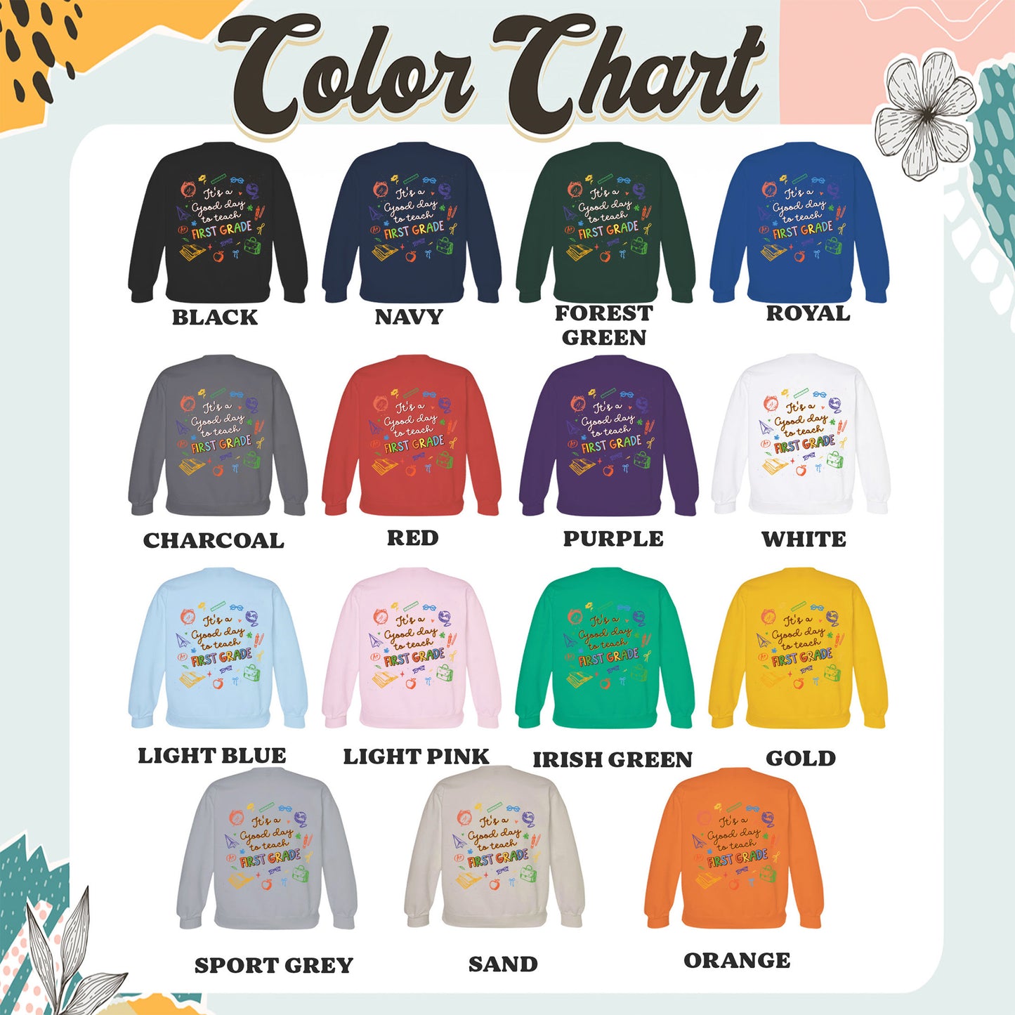 First Grade Teacher Sweatshirt, 1st Grade Teacher Sweatshirt, First Grade Sweatshirt, Elementary School, Teaching Sweatshirt