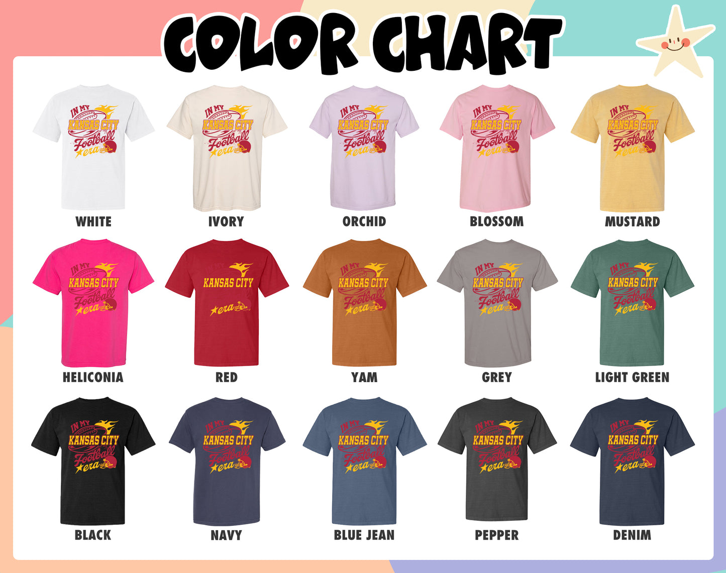 Kansas City Fan Comfort Color Shirt, Kansas City Shirt, Cheifs Shirt, in My Kansas Football Era Shirt, Kansas City Football Helmet