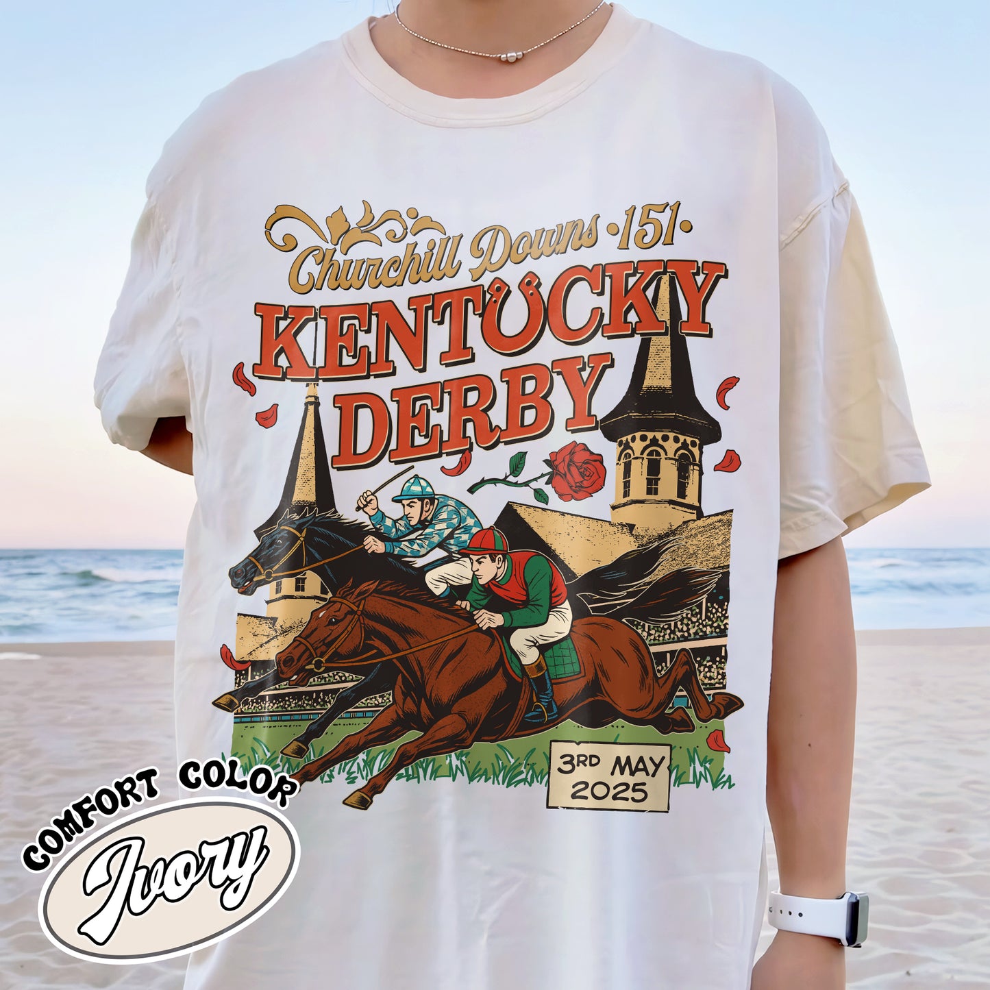 Kentucky Derby 2025 Comfort Color Shirt, 151st Run for the Roses Shirt, Horse Racing Lover Shirt