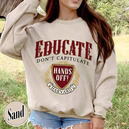 DEI Funding Cut Sweatshirt, Protect Higher Education Sweatshirt, Support Harvard Sweatshirt, FDT Sweatshirt