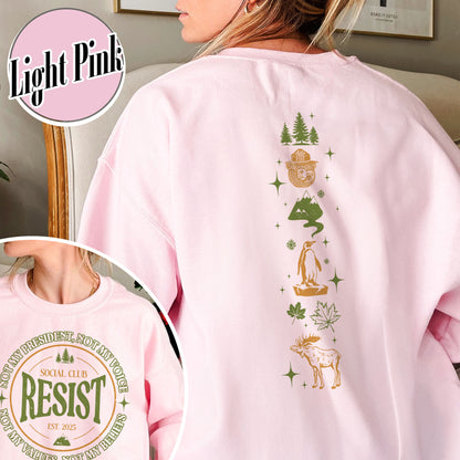 Resist Social Club Sweatshirt, Penguins Smokey Bear Canada Sweatshirt, Stay Salty Resistance Sweatshirt