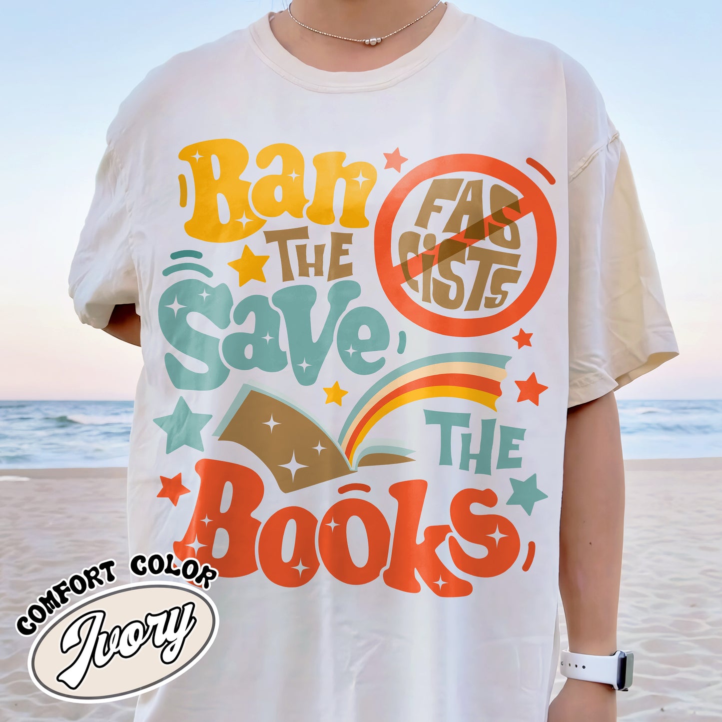 Librarian Comfort Colors Shirt,Ban The Fascists Save The Books Shirt,Reading Teacher