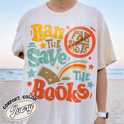 Librarian Comfort Colors Shirt,Ban The Fascists Save The Books Shirt,Reading Teacher