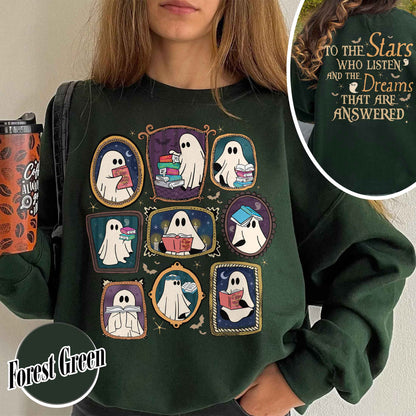 Bookish Sweatshirt, Throne of Glass Sweatshirt, SJM ACOTAR Sweatshirt, Book Ghosts Sweatshirt, Sjm Halloween Sweatshirt