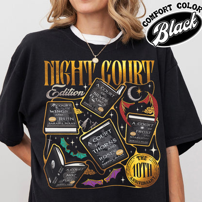 ACOTAR the Night Court 10th Anniversary Edition Comfort Color Shirt, SJM Merch, Gift for Book Lover