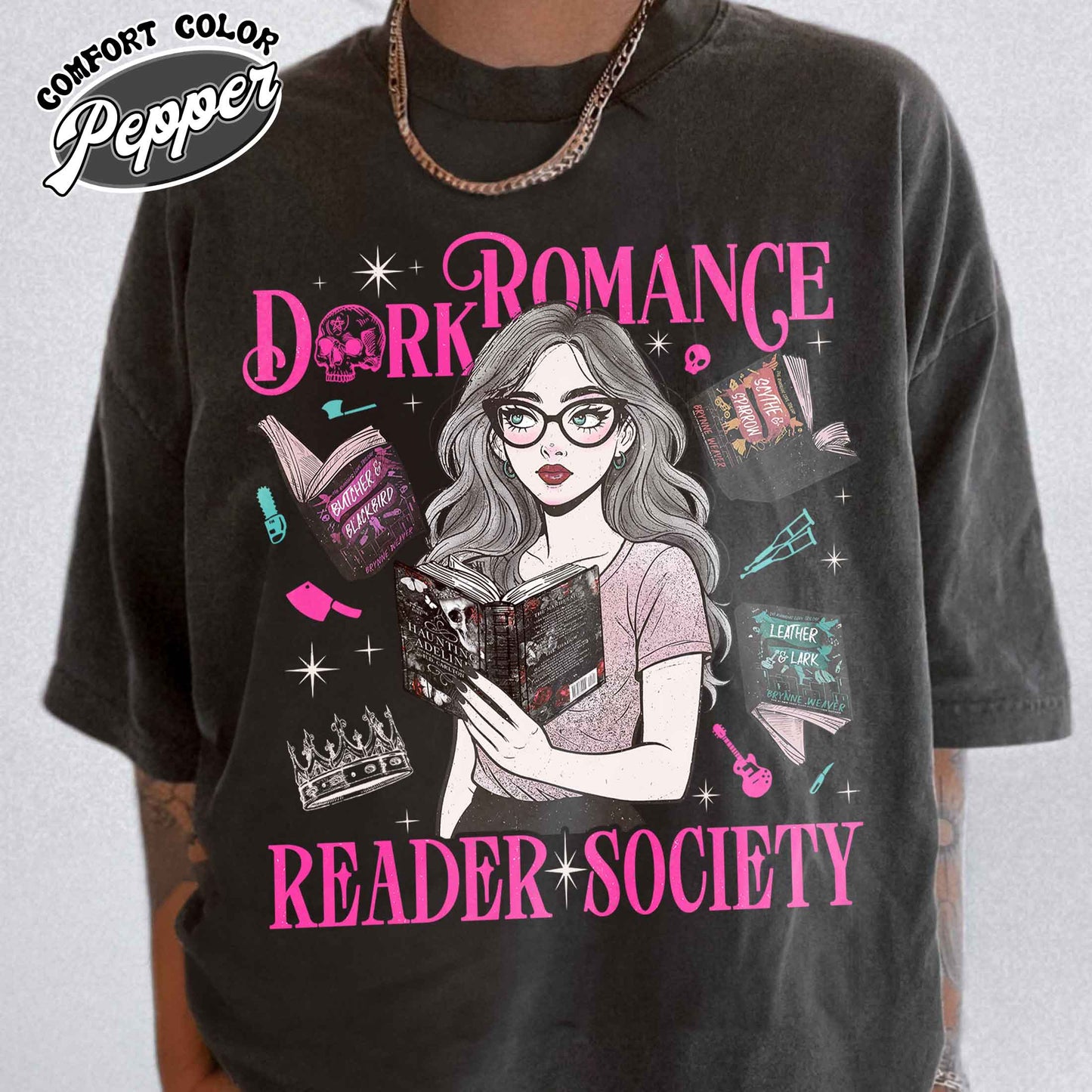 Bookish Comfort Color Shirt, Dark Romance Readers Society Shirt for Romance Reader, Booktok Shirt