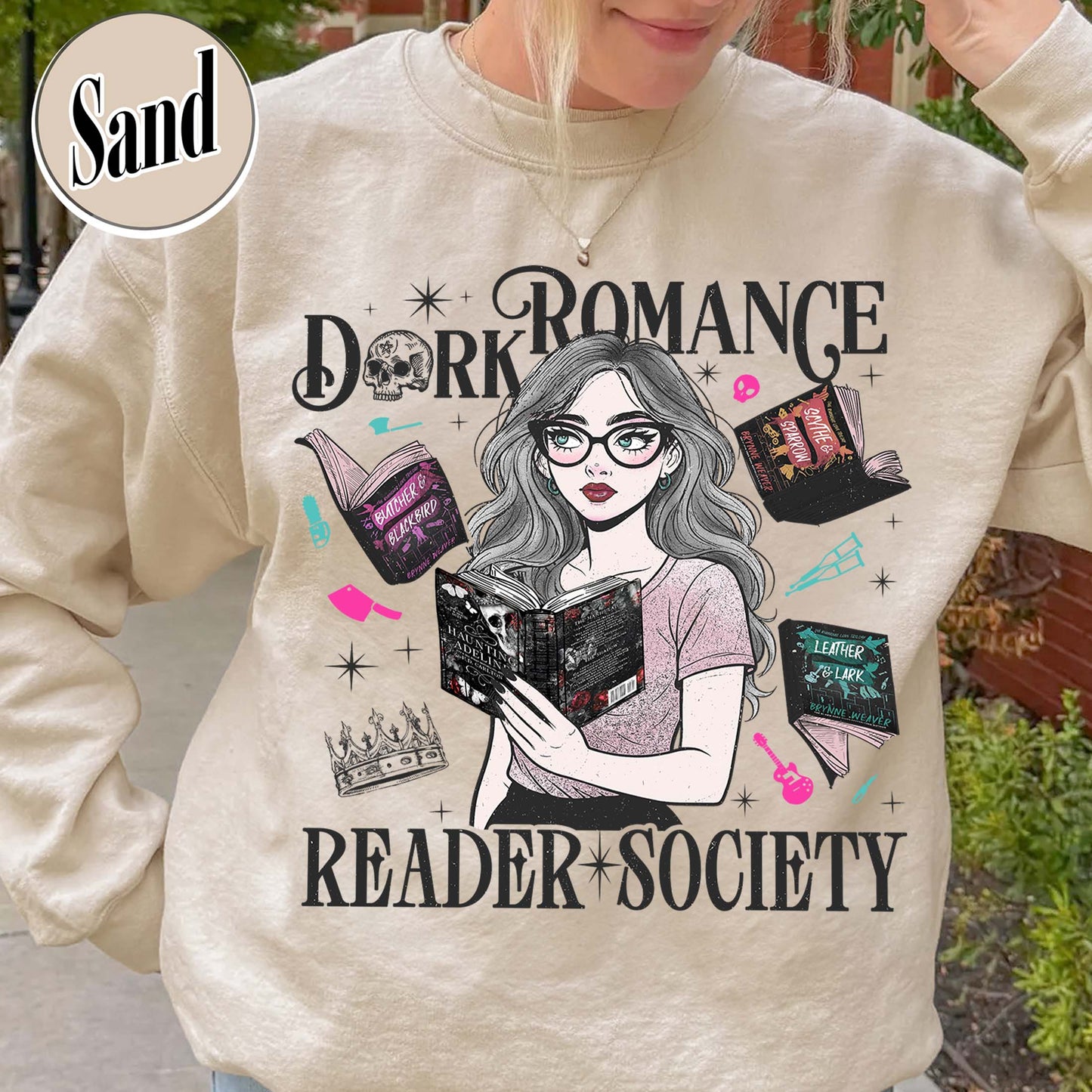 Bookish Sweatshirt, Dark Romance Readers Society Sweatshirt for Romance Reader, Booktok Sweatshirt