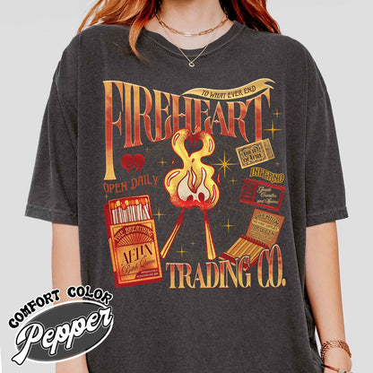Bookish Comfort Color Shirt, Fireheart Aelin Galathynius Trading Co Shirt, to Whatever End T-Shirt