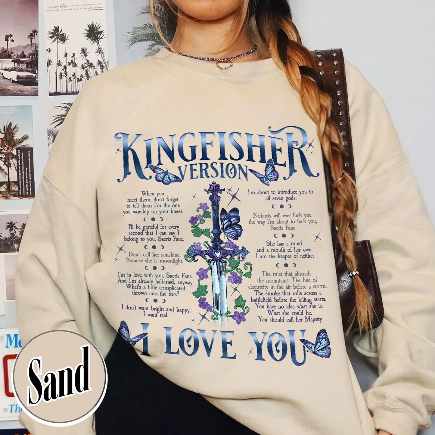 Bookish Sweatshirt, I Love You Kingfisher Version Sweatshirt, Quicksilver Saeris Fane Sweatshirt