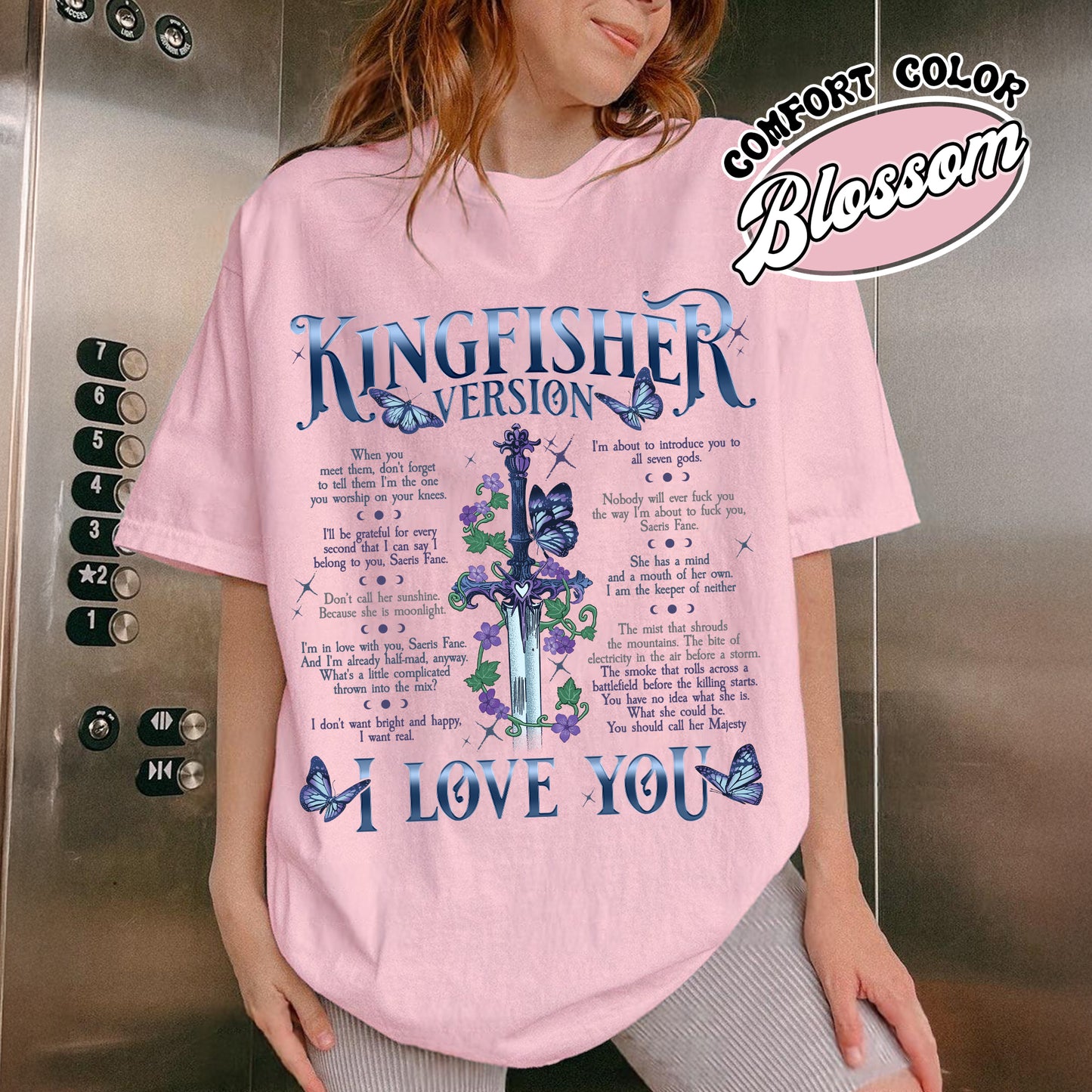 Bookish Comfort Color Shirt, I Love You Kingfisher Version Shirt, Quicksilver Saeris Fane Shirt