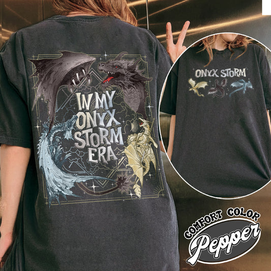 Bookish Comfort Color Shirt, in My Onyx Storm Era Shirt, Basgiath War College Shirt, Fourth Wing Shirt