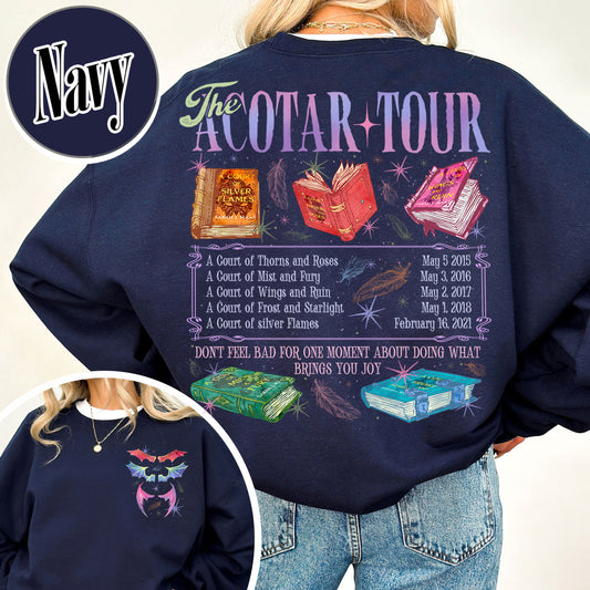 Bookish Sweatshirt, the ACOTAR Tour Sweatshirt, Fan of Acotar Series Two Sided Sweatshirt